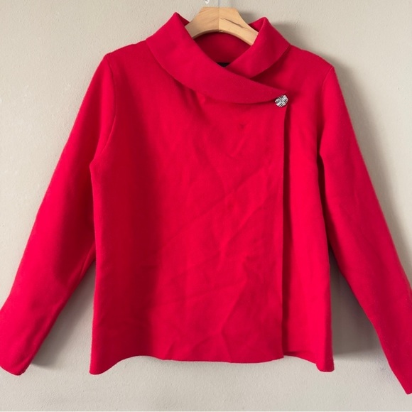 NWT Adrienne Vittadini Red Cardigan Size M - Picture 1 of 10